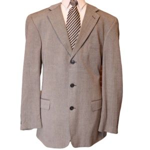 Stafford Sports Coat Gray Herringbone 44L